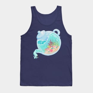 Sea Pot with Coral Reef and Fish Tank Top
